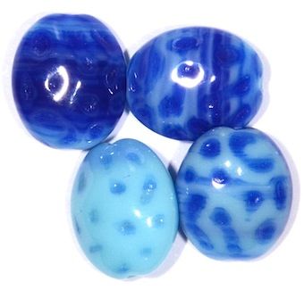 GL3389 10x8mm Blue Mottle Oval