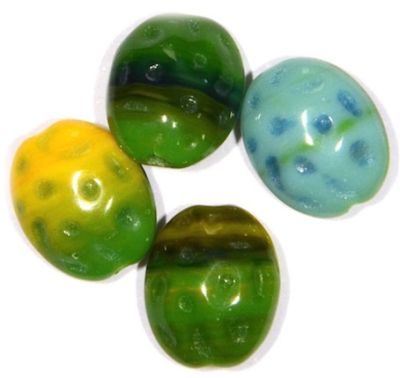 GL3392 10x8mm Green Mottle Oval