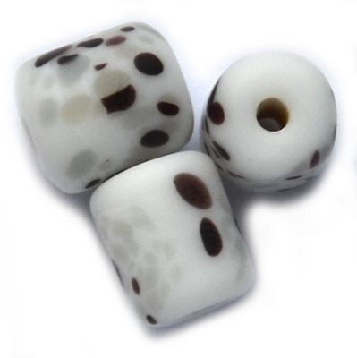 GL3918 10x8mm Frost Black Dotty Tube