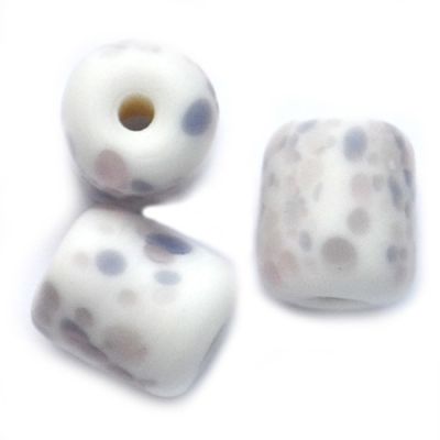 GL3921 10x8mm Frost Lilac Dotty Tube