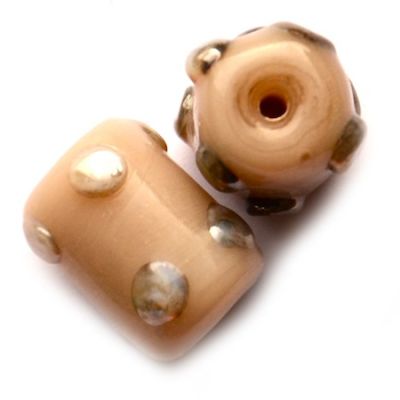 GL3928 15x10mm Beige Dot on Tube