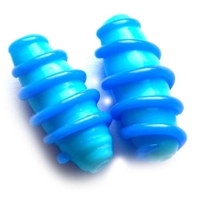 GL3941 30x10mm Turquoise and Blue Coiled Oval