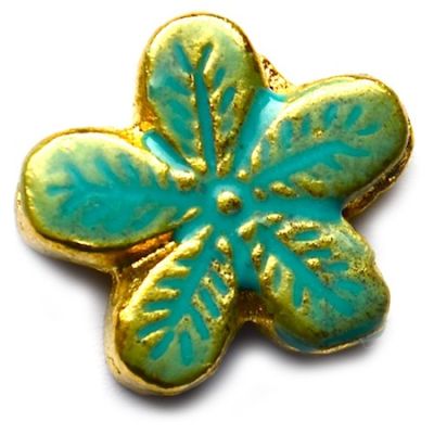 MB900 23mm Teal Metal Flower