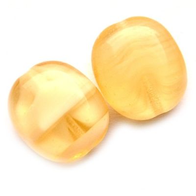 GL3976 14x12mm Straw Marbled Cushioned Oval