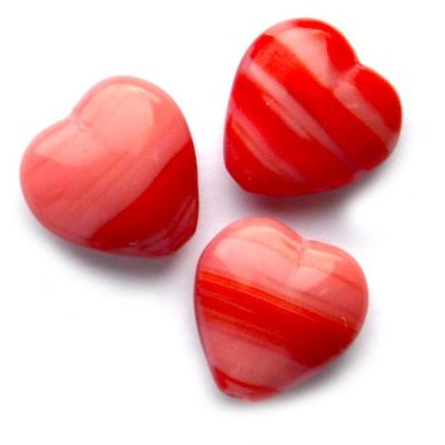 GL3989 12mm Pink and Red Stripy Heart