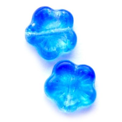 GL0666 8mm Bright Blue Flower