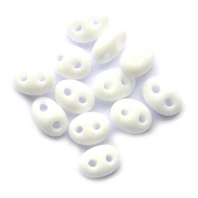TW037 Chalk White Twin Beads