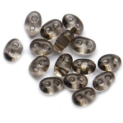 TW053 Transparent Grey Twin Beads