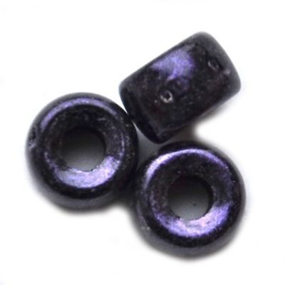 GL4025 8mm Pony Purple Metallic Pony Bead
