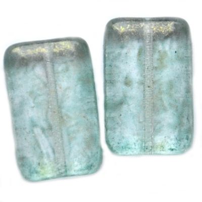GL4036 20x12mm Soft Green Lustre Glass Oblong