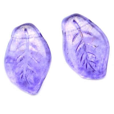 GL4042 14x9mm Tanzanite Lustred CH Leaf