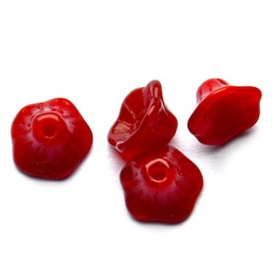 GL4066 7x5mm Cherry Red Lily Flower