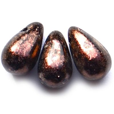 GL4113 10x6mm Plum Top Hole Metallic Drop