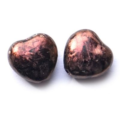 GL4131 8mm Plum Metallic Heart