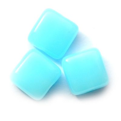 GL4151 6mm Opaque Turquoise Flat Square