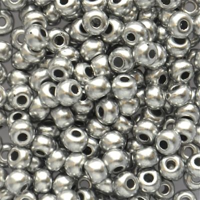 RC052 Aluminium Silver Met Size 6 Seed Beads