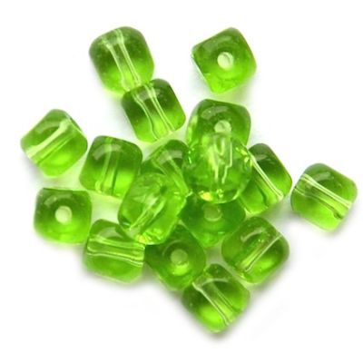GL5003 4mm Rounded Green Cube