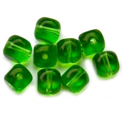GL5013 6mm Rounded Green Cube