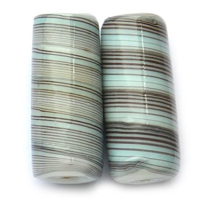 GL5057 22x10mm Stripy Blue/Grey Tube