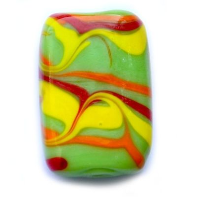 GL5108 25x18mm Multi Stripe on Lime Lozenge