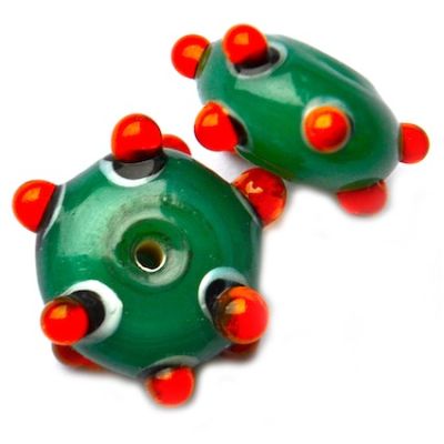 GL5130 16x8mm Soft Green Sputnik Rondelle