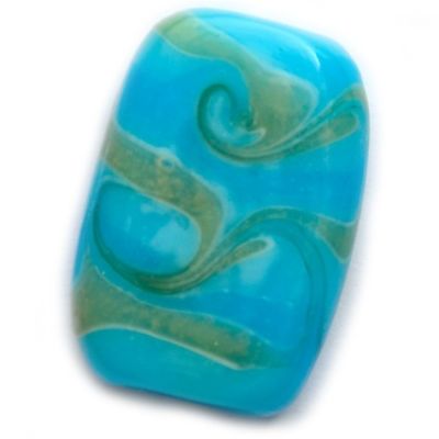 GL5151 25x18mm Turquoise Swirl Lozenge