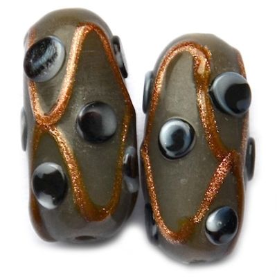 GL5231 22x12mm Charcoal Grey Criss Cross Tube