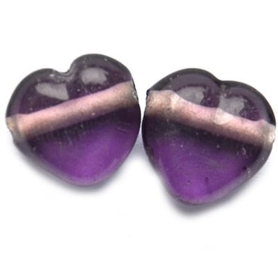 GL5280 12mm Purple Flat Heart