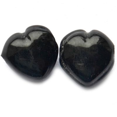 GL5283 12mm Opaque Black Flat Heart