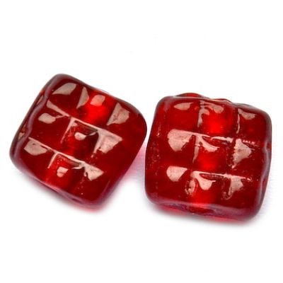 GLx5293 12mm Red Squiggly Square