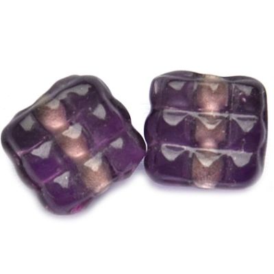 GLx5296 12mm Purple Squiggly Square