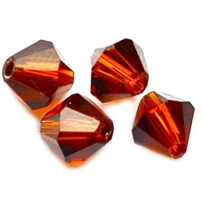 GLx5383 6mm Brown Glass Bicone