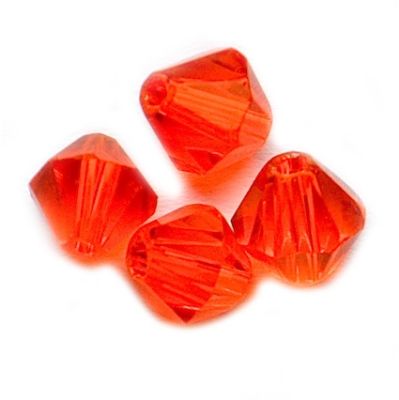 GLx5384 6mm Orange Glass Bicone