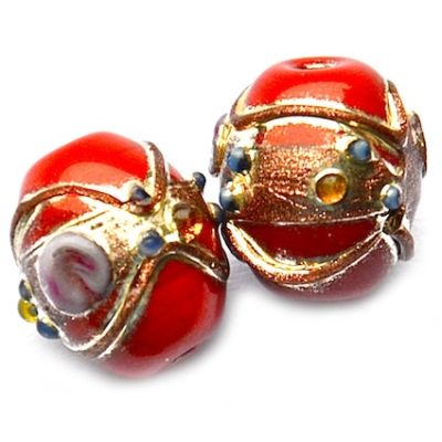 GL5413 Cherry Red Decorated Oval