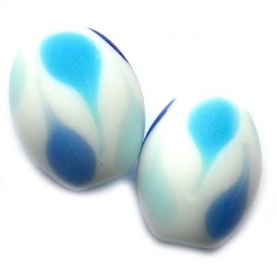 GL5440 15x12mm Blue Aqua Hockney Oval