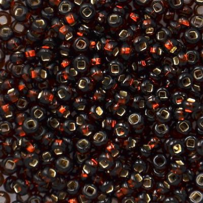 RC916 Silver Lined Brown Size 8 Seed Beads