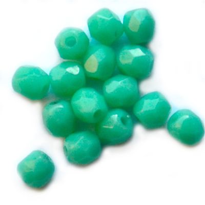 FG363 3mm Op Pale Teal Facets