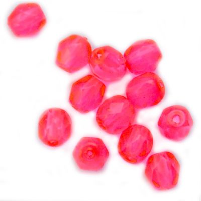 FG493 4mm Neon Flamingo Facet