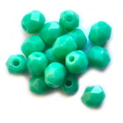 FG497 4mm Op Teal Facet