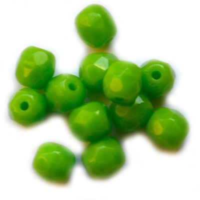 FG499 4mm Op Spring Green Facet