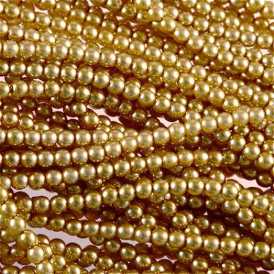 GP321 3mm Olive Glass Pearls