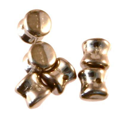 GLx5595 5x4mm Dark Silver Pellet Bead