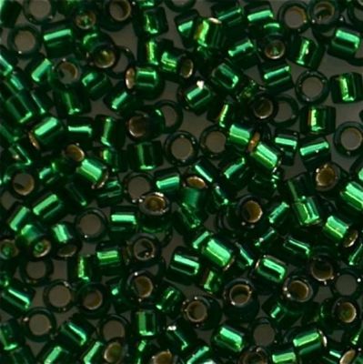 DB0148 Silver Lined Green Delica