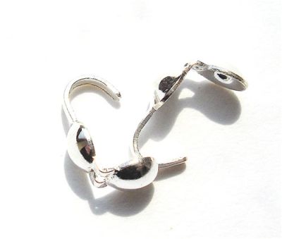 SS215 Pair of Sterling Silver Calotte Crimps