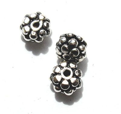 SS043 5x4mm Indian Silver 3 Row Beaded Tyre