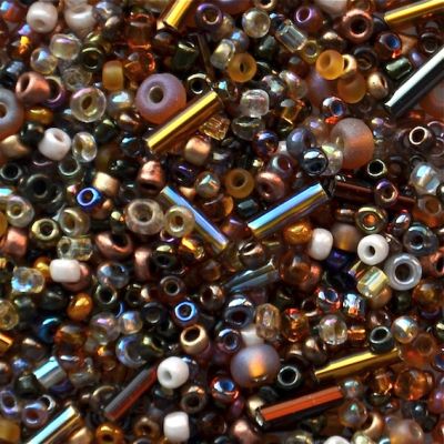 MX004 Brown/Topaz Seed and Bugle Mix