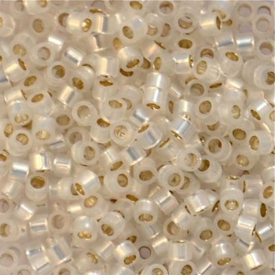 DB0221 Gilt Line White Opal Delica