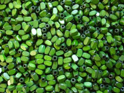 WDX104 Pack of Small Wooden Green Oblongs