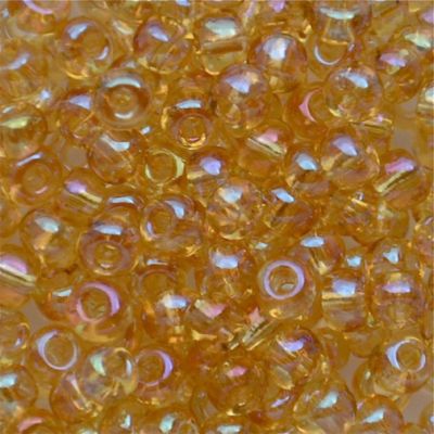RC274 Trans Pale Topaz AB Size 6 Seed Beads