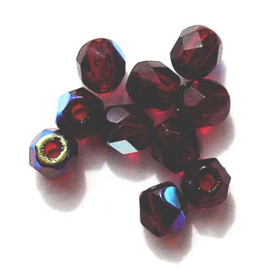 FG331 3mm Dark Siam (garnet) AB Facet
